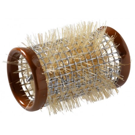 BIGOUDIS METAL DEMI 24MM 12 PCS BRUN