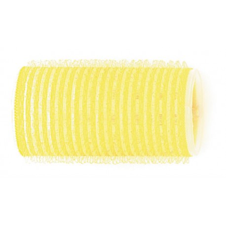 BIGOUDIS ADHESIF 32MM 12 PCS JAUNE