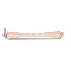 BIGOUDIS PERMANENTE LONG 12PCS BLANC ROSE 6,5MM