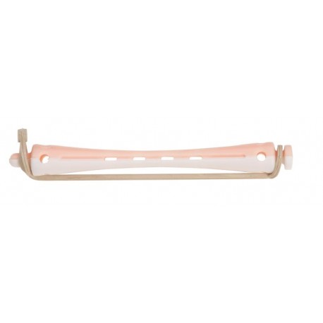 BIGOUDIS PERMANENTE LONG 12PCS BLANC ROSE 6,5MM