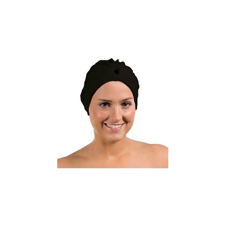 TURBAN EN STRETCH NOIR