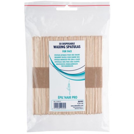 SACHET DE 50 SPATULES JETABLE 113X10X2MM EPIL'HAIR SIBEL